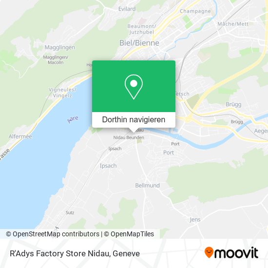 R'Adys Factory Store Nidau Karte