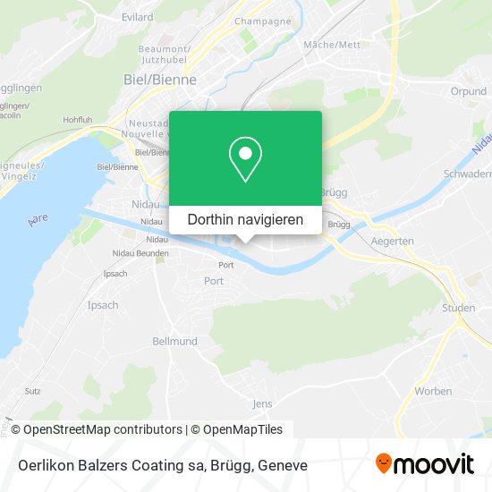 Oerlikon Balzers Coating sa, Brügg Karte