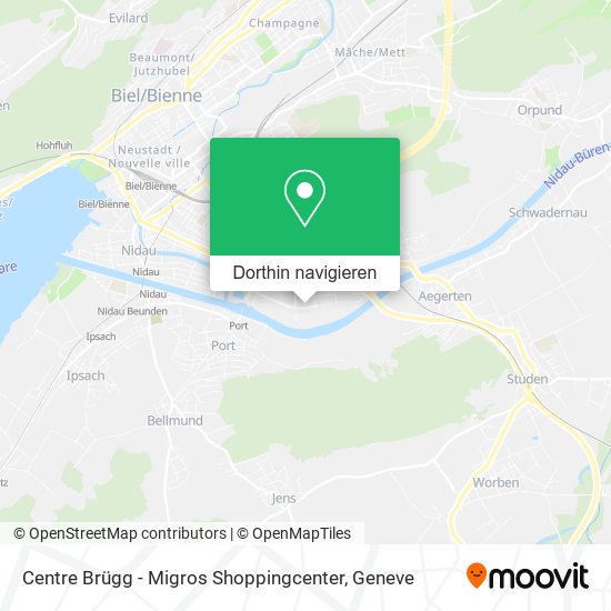 Centre Brügg - Migros Shoppingcenter Karte