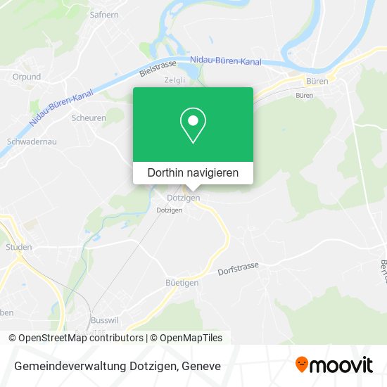Gemeindeverwaltung Dotzigen Karte
