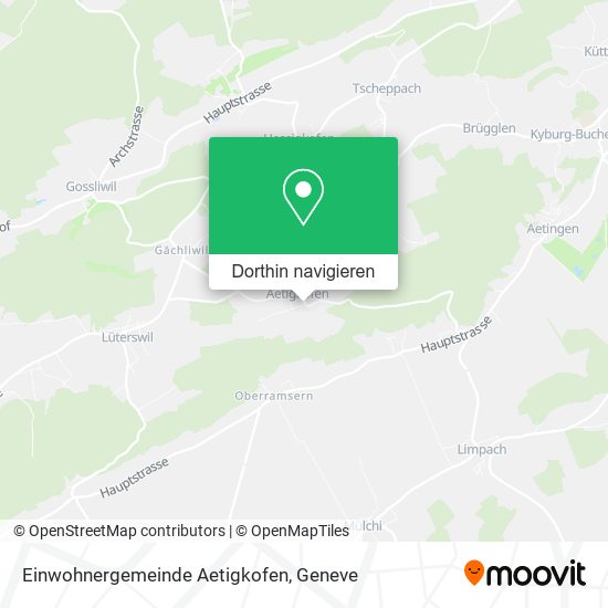 Einwohnergemeinde Aetigkofen Karte