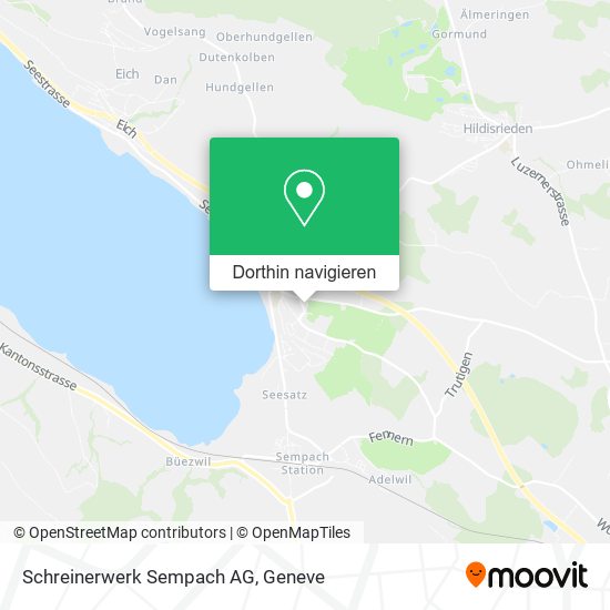 Schreinerwerk Sempach AG Karte