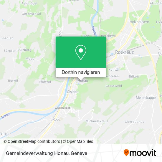 Gemeindeverwaltung Honau Karte