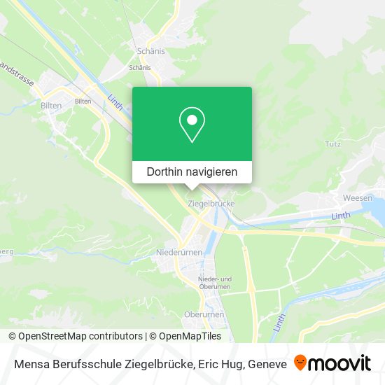 Mensa Berufsschule Ziegelbrücke, Eric Hug Karte