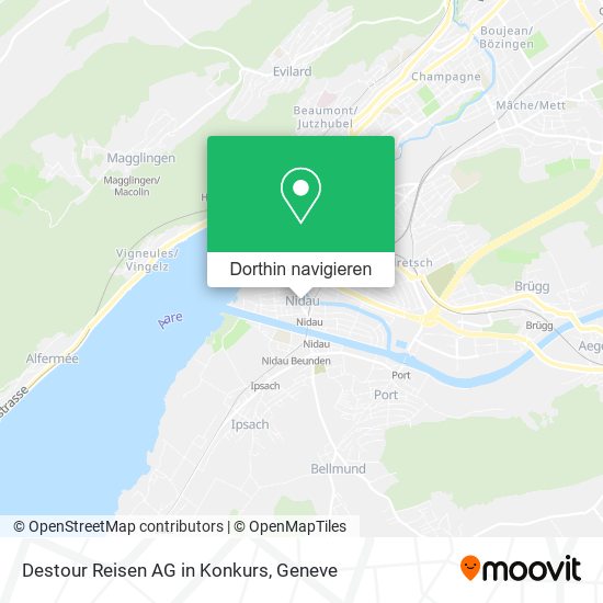 Destour Reisen AG in Konkurs Karte