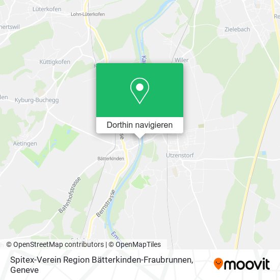 Spitex-Verein Region Bätterkinden-Fraubrunnen Karte