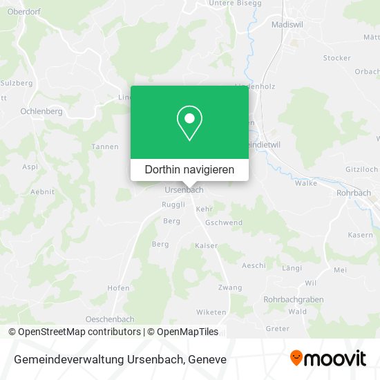 Gemeindeverwaltung Ursenbach Karte