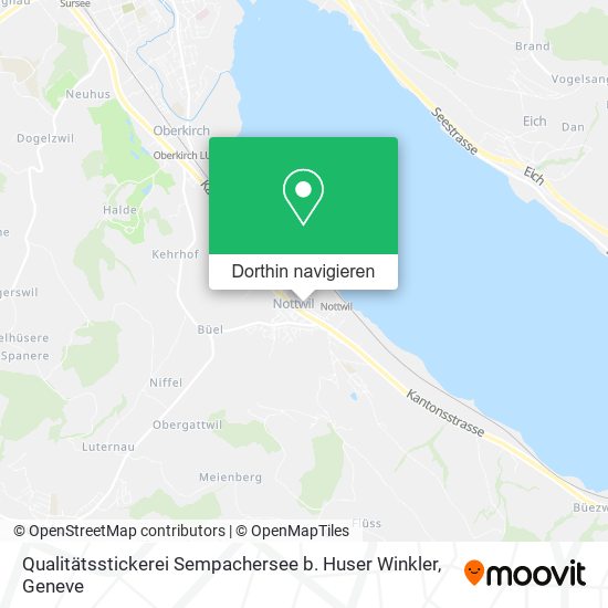 Qualitätsstickerei Sempachersee b. Huser Winkler Karte