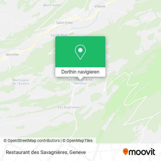 Restaurant des Savagnières Karte