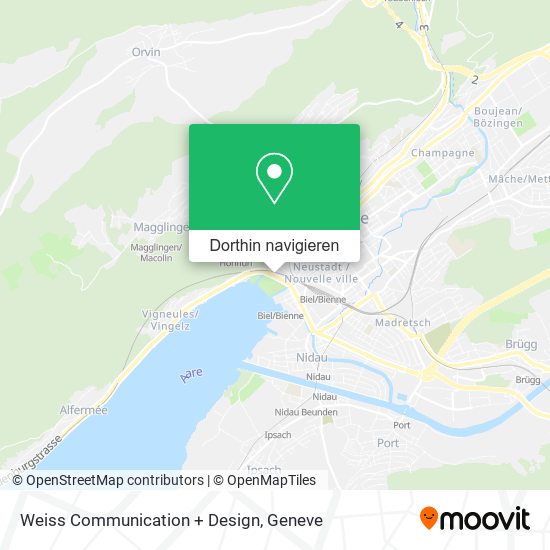 Weiss Communication + Design Karte