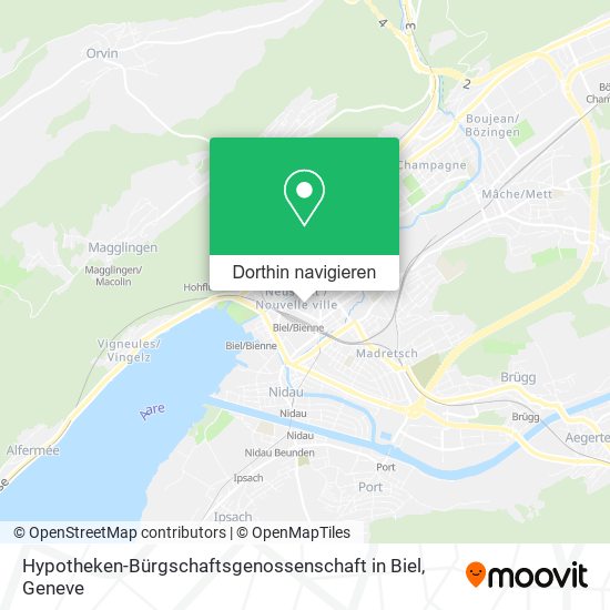Hypotheken-Bürgschaftsgenossenschaft in Biel Karte