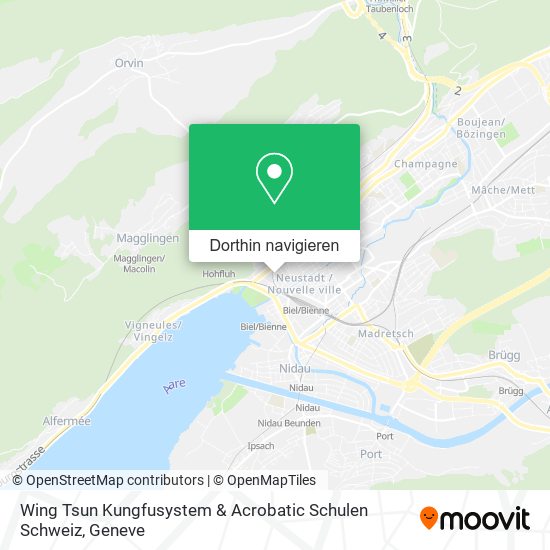 Wing Tsun Kungfusystem & Acrobatic Schulen Schweiz Karte