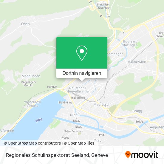 Regionales Schulinspektorat Seeland Karte