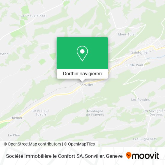 Société Immobilière le Confort SA, Sonvilier Karte