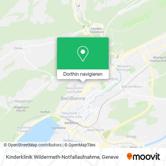 Kinderklinik Wildermeth-Notfallaufnahme Karte
