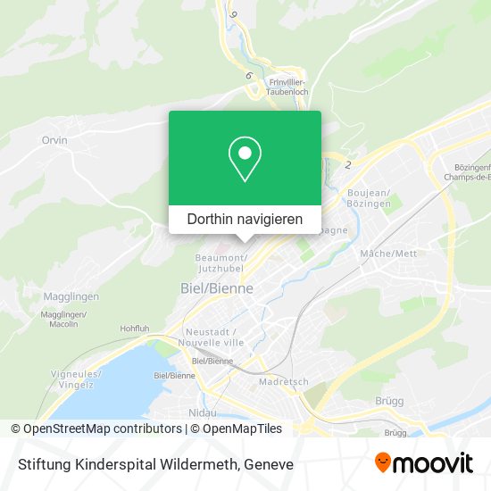 Stiftung Kinderspital Wildermeth Karte