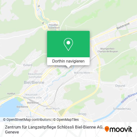 Zentrum für Langzeitpflege Schlössli Biel-Bienne AG Karte