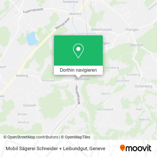 Mobil Sägerei Schneider + Leibundgut Karte