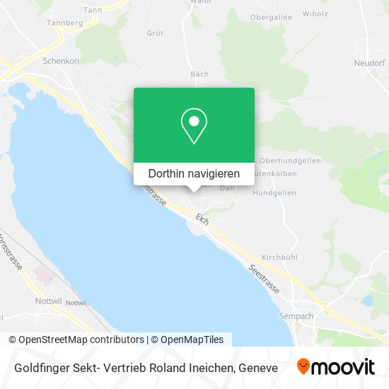 Goldfinger Sekt- Vertrieb Roland Ineichen Karte