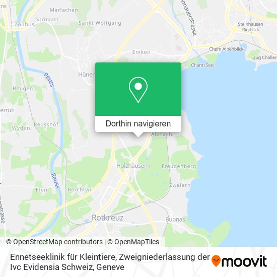 Ennetseeklinik für Kleintiere, Zweigniederlassung der Ivc Evidensia Schweiz Karte