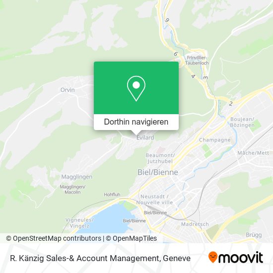 R. Känzig Sales-& Account Management Karte