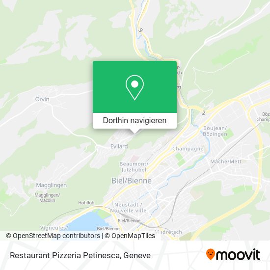 Restaurant Pizzeria Petinesca Karte