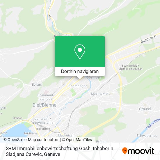 S+M Immobilienbewirtschaftung Gashi Inhaberin Sladjana Carevic Karte