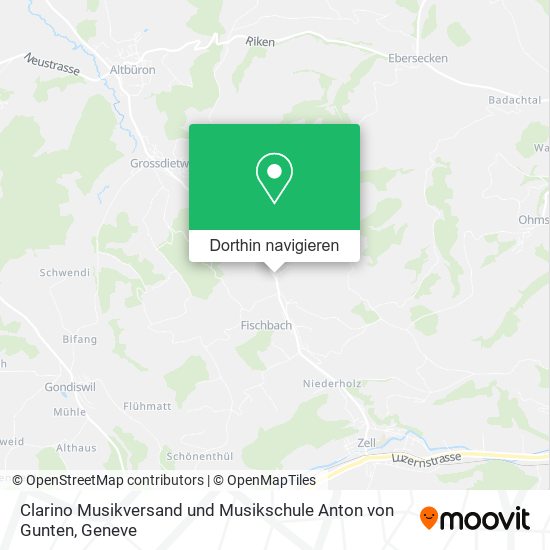 Clarino Musikversand und Musikschule Anton von Gunten Karte