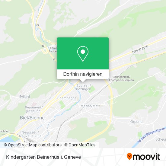 Kindergarten Beinerhüsli Karte