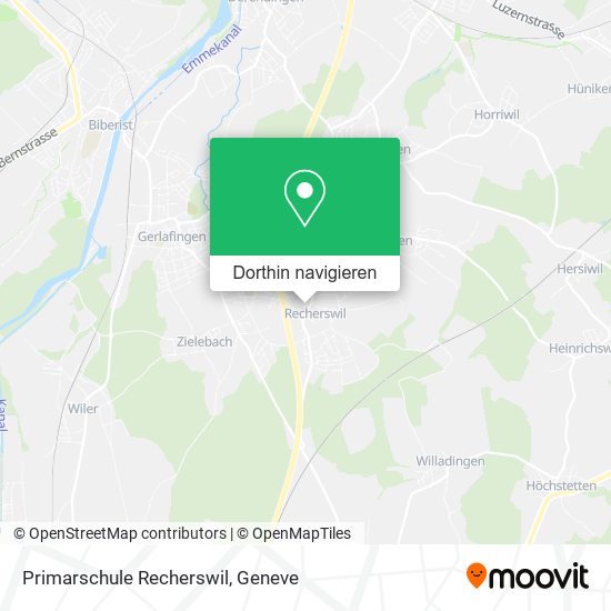 Primarschule Recherswil Karte