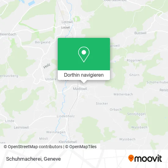 Schuhmacherei Karte