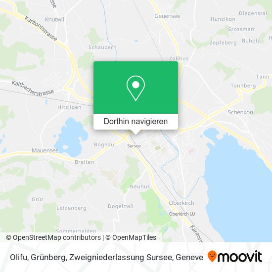 Olifu, Grünberg, Zweigniederlassung Sursee Karte