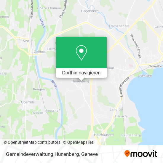 Gemeindeverwaltung Hünenberg Karte