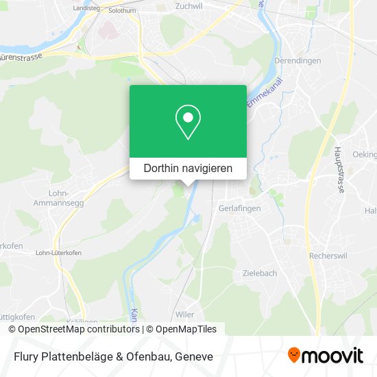 Flury Plattenbeläge & Ofenbau Karte