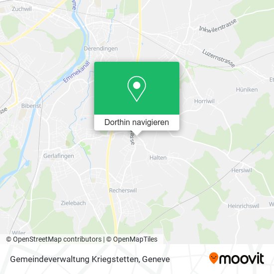 Gemeindeverwaltung Kriegstetten Karte