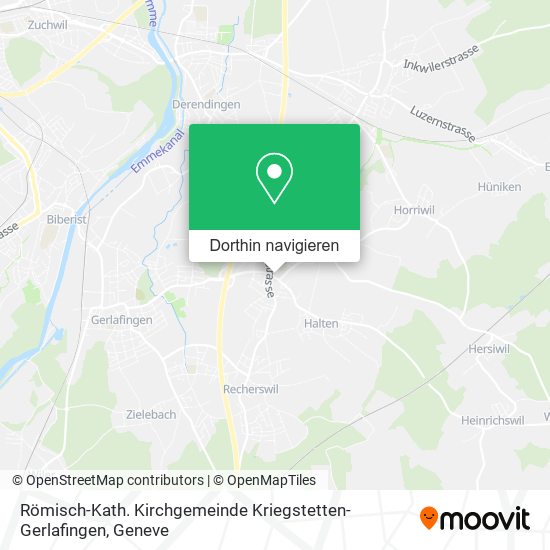 Römisch-Kath. Kirchgemeinde Kriegstetten-Gerlafingen Karte