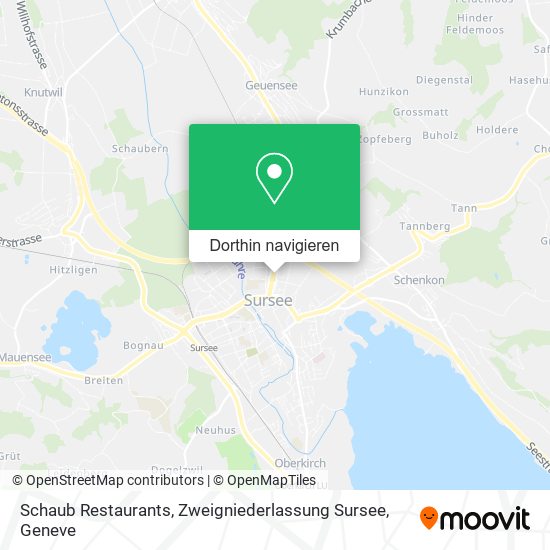 Schaub Restaurants, Zweigniederlassung Sursee Karte