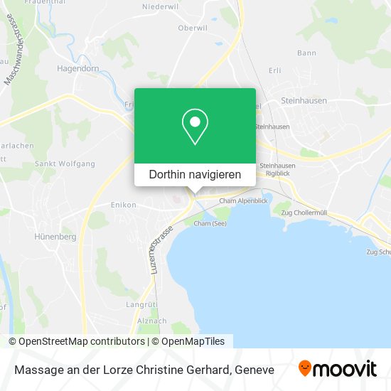 Massage an der Lorze Christine Gerhard Karte