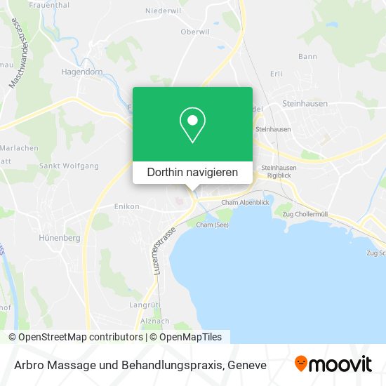 Arbro Massage und Behandlungspraxis Karte
