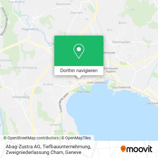 Abag-Zustra AG, Tiefbauunternehmung, Zweigniederlassung Cham Karte