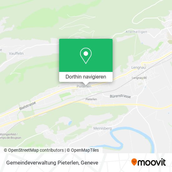 Gemeindeverwaltung Pieterlen Karte