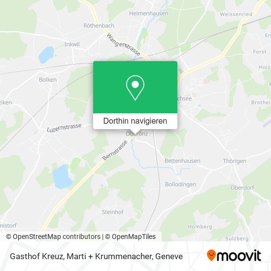 Gasthof Kreuz, Marti + Krummenacher Karte