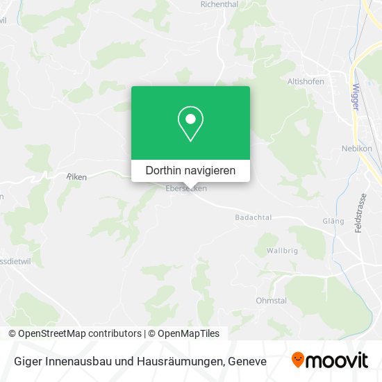 Giger Innenausbau und Hausräumungen Karte