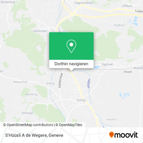 S'Hüüsli A de Wegere Karte