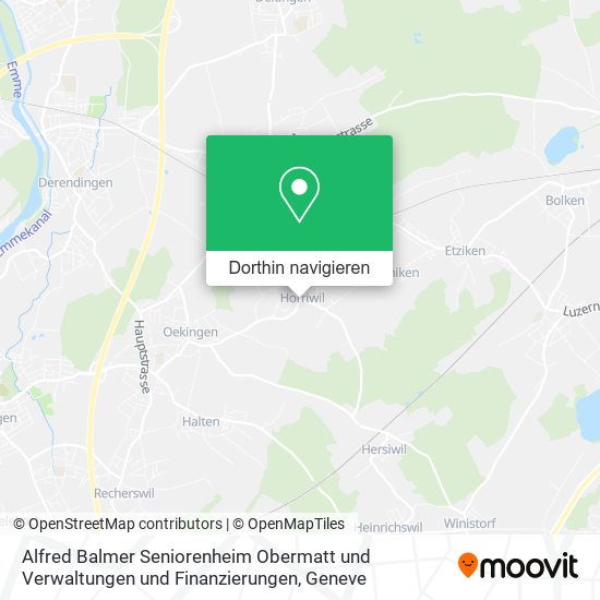 Alfred Balmer Seniorenheim Obermatt und Verwaltungen und Finanzierungen Karte