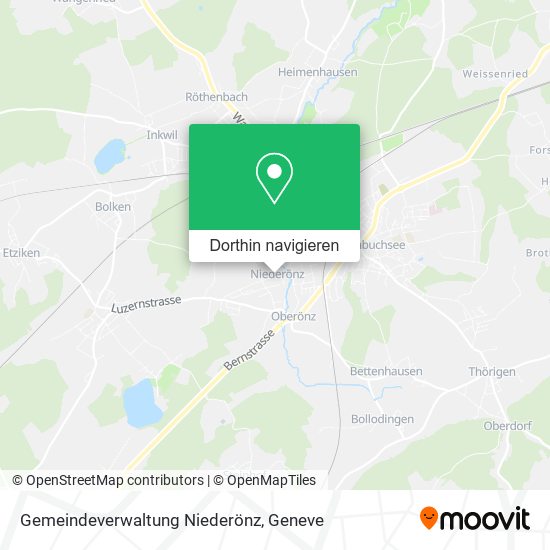 Gemeindeverwaltung Niederönz Karte