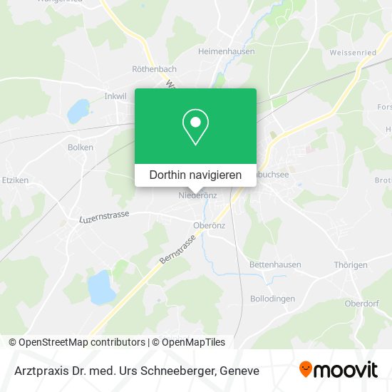 Arztpraxis Dr. med. Urs Schneeberger Karte