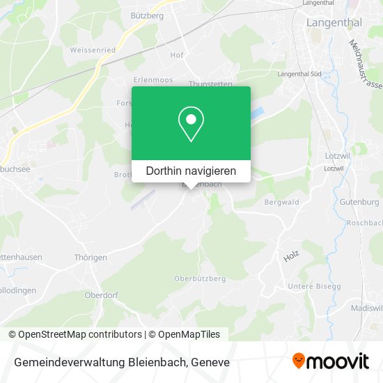 Gemeindeverwaltung Bleienbach Karte