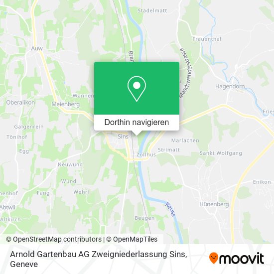 Arnold Gartenbau AG Zweigniederlassung Sins Karte