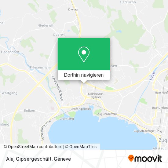 Alaj Gipsergeschäft Karte